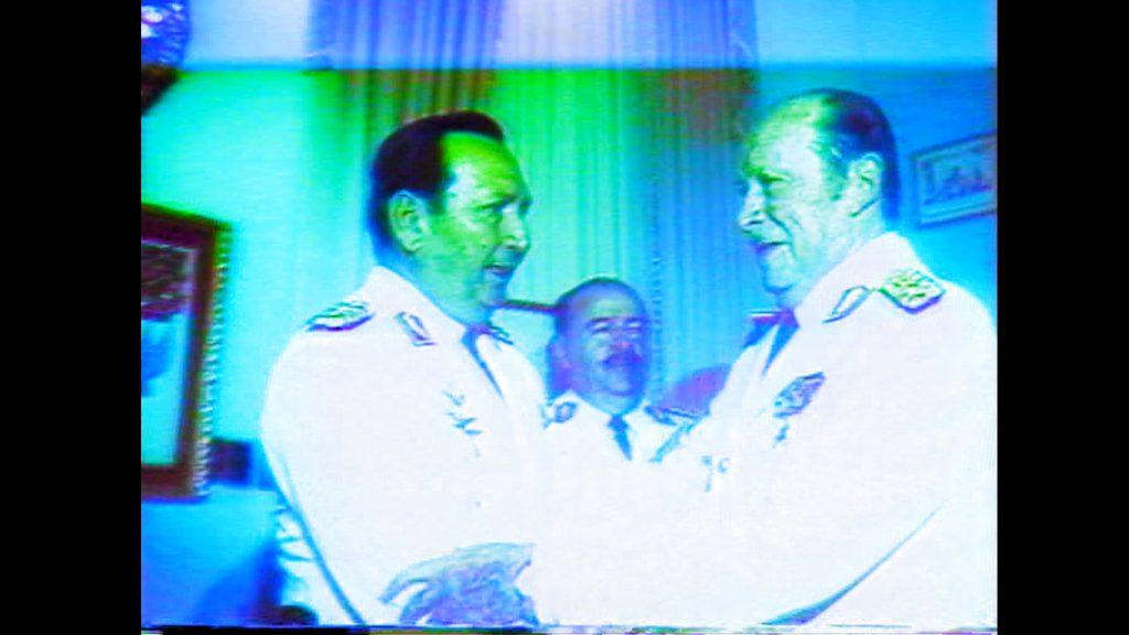 Still from the film Under the Flags