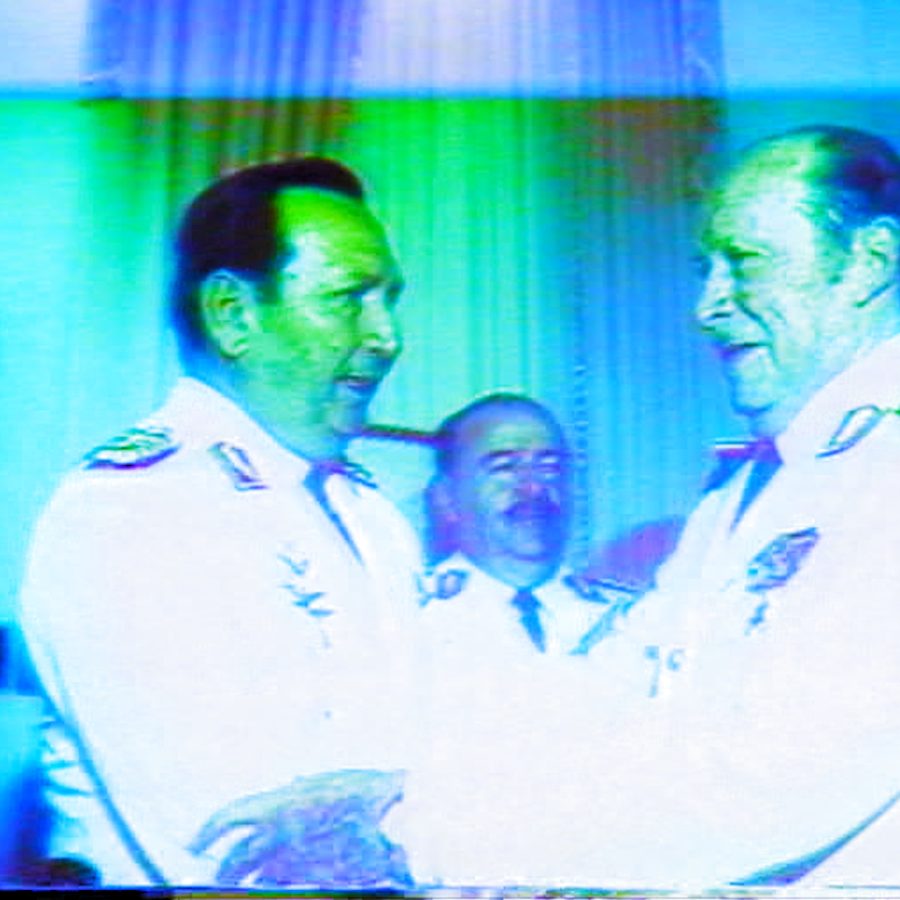 Still from the film Under the Flags