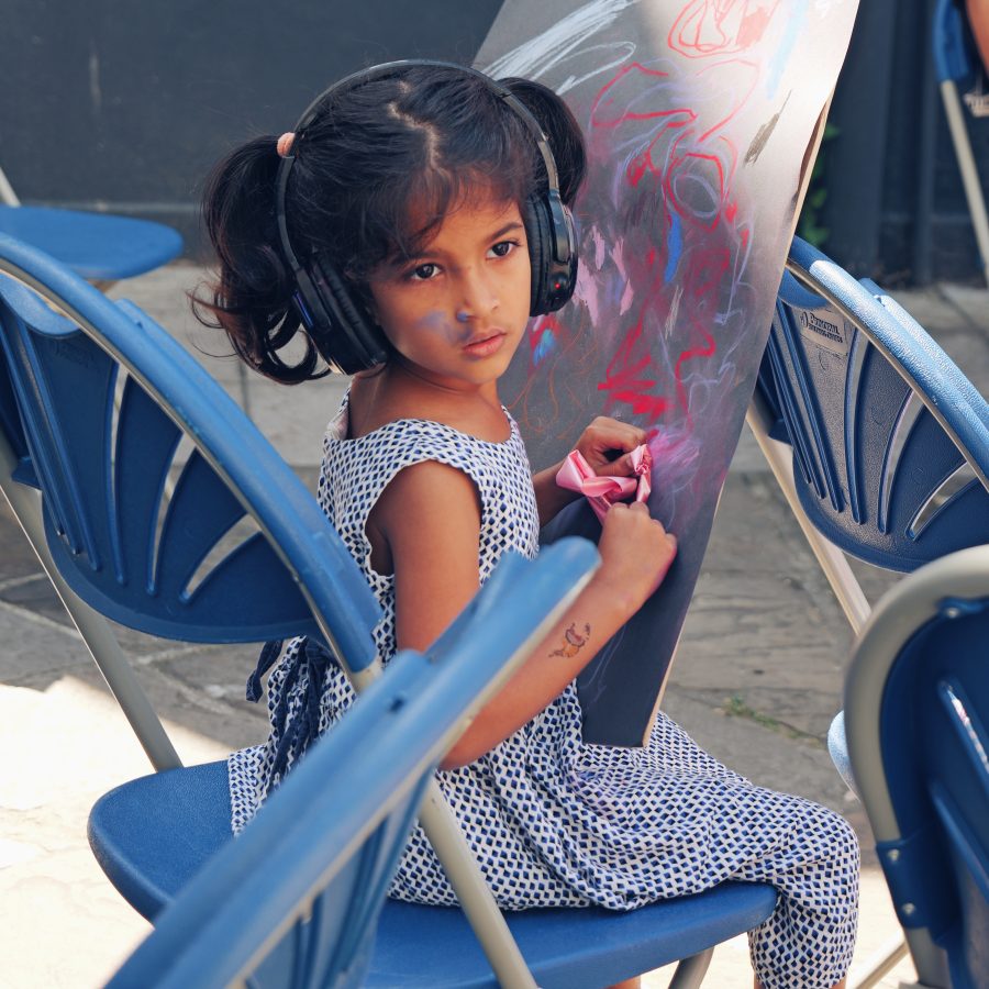 A young girl with black hair
