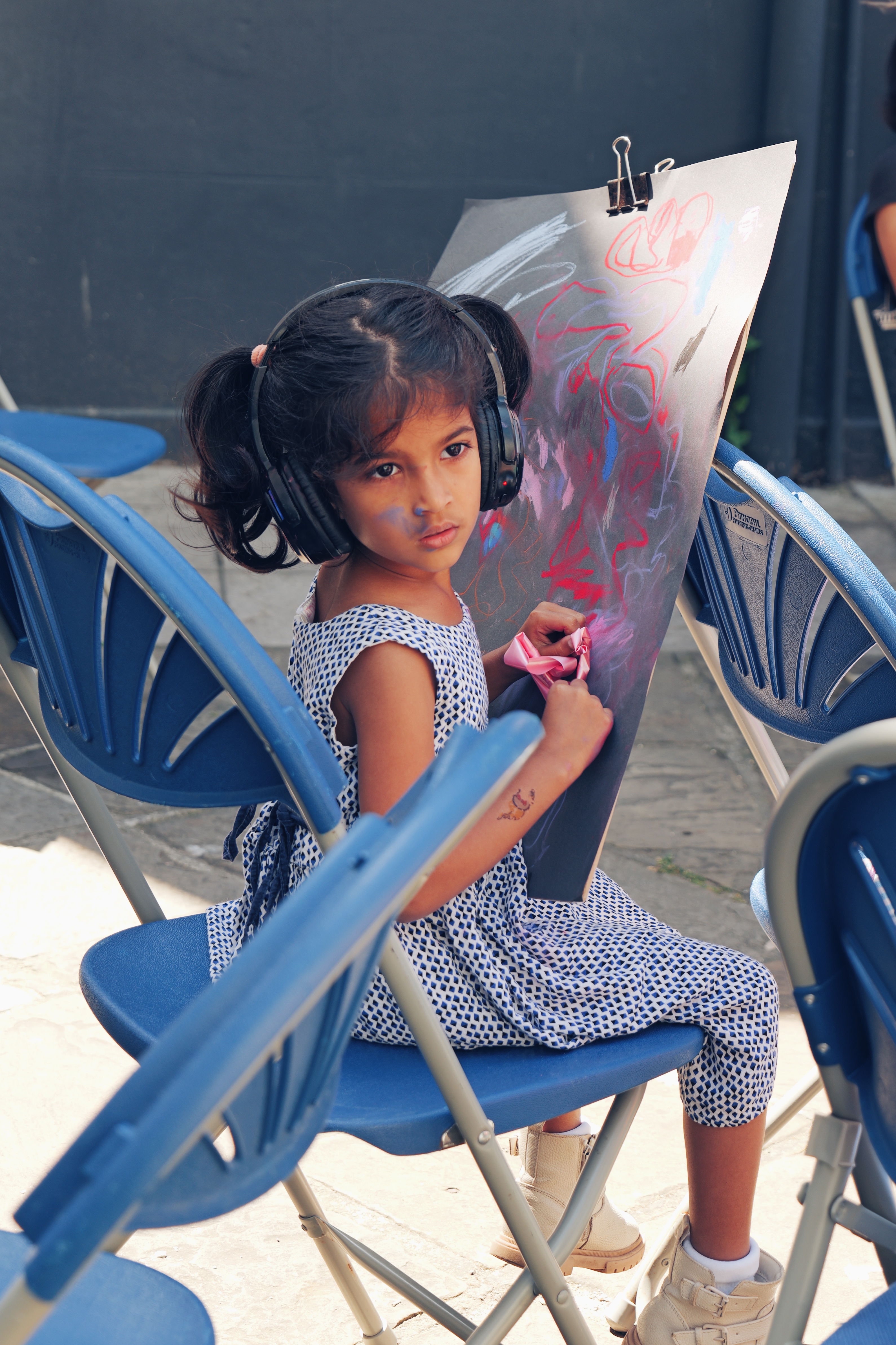 A young girl with black hair